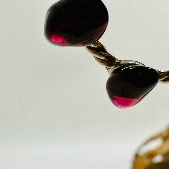 Vintage Garnet brooch and bracelet Demi parure set - Picture 4 of 16